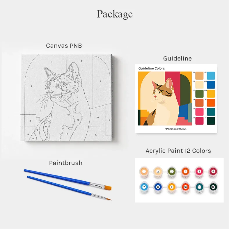 Paket Paint by Number seri Sunset Safari