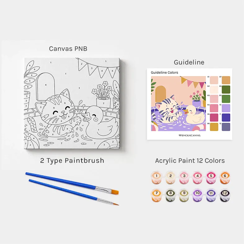 Paket Paint by Number seri Pastel Bloom