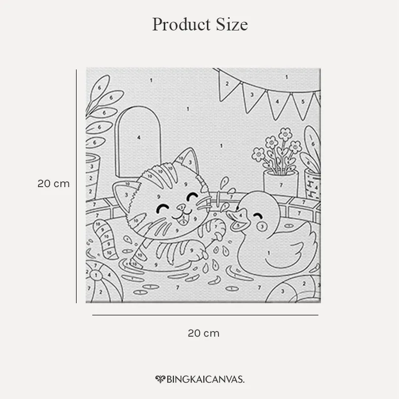 Size Kanvas Paint by Number Seri Pastel Bloom