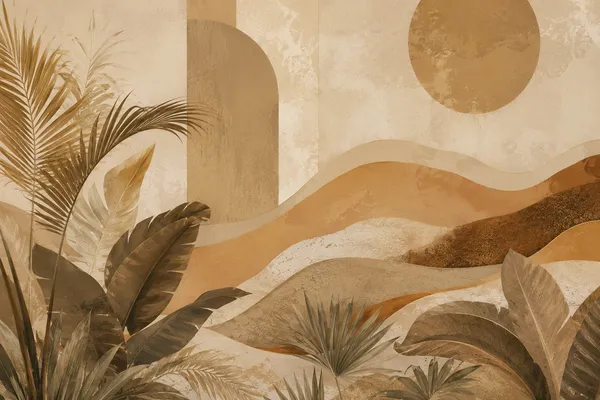 Dunes & Distant Palms