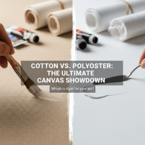 5 Hal Wajib Tahu Sebelum Cetak Canvas Besar Kain kanvas katun vs poliester