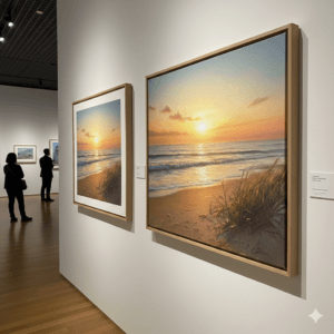 7 Alasan Kenapa Rumah Wajib Punya Canvas Print Lukisan matahari terbenam pantai emas