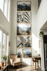 konsep galeri vertikal untuk langit langit tinggi