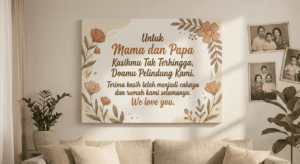 Inspirasi Hadiah untuk Orang Tua konsep kanvas tipografi (kutipan doa atau ayat suci)