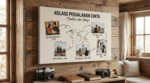 konsep kolase perjalanan cinta (timeline love story)