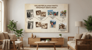 Inspirasi Hadiah untuk Orang Tua konsep kolase perjalanan waktu (timeline)
