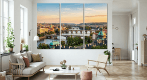 konsep trik split kanvas (triptych) untuk ilusi lebar