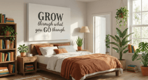 Inspirasi Cetak Kanvas untuk Dekorasi Kamar Aesthetic konsep typography quotes (kutipan motivasi)