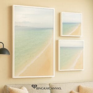 10 Kesalahan Saat Memesan Canvas Print yang Harus Dihindari Kanvas laut tropis bingkai