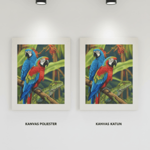 Perbedaan Canvas Print Handmade vs Pabrik perbandingan ketajaman warna