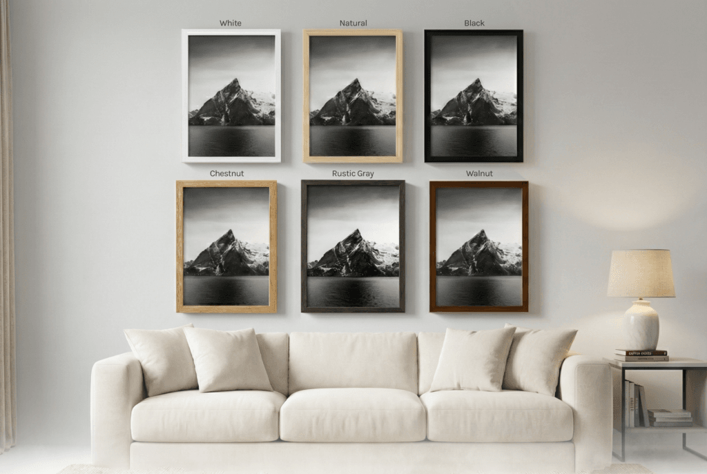 canvas print frame minimalist application on home