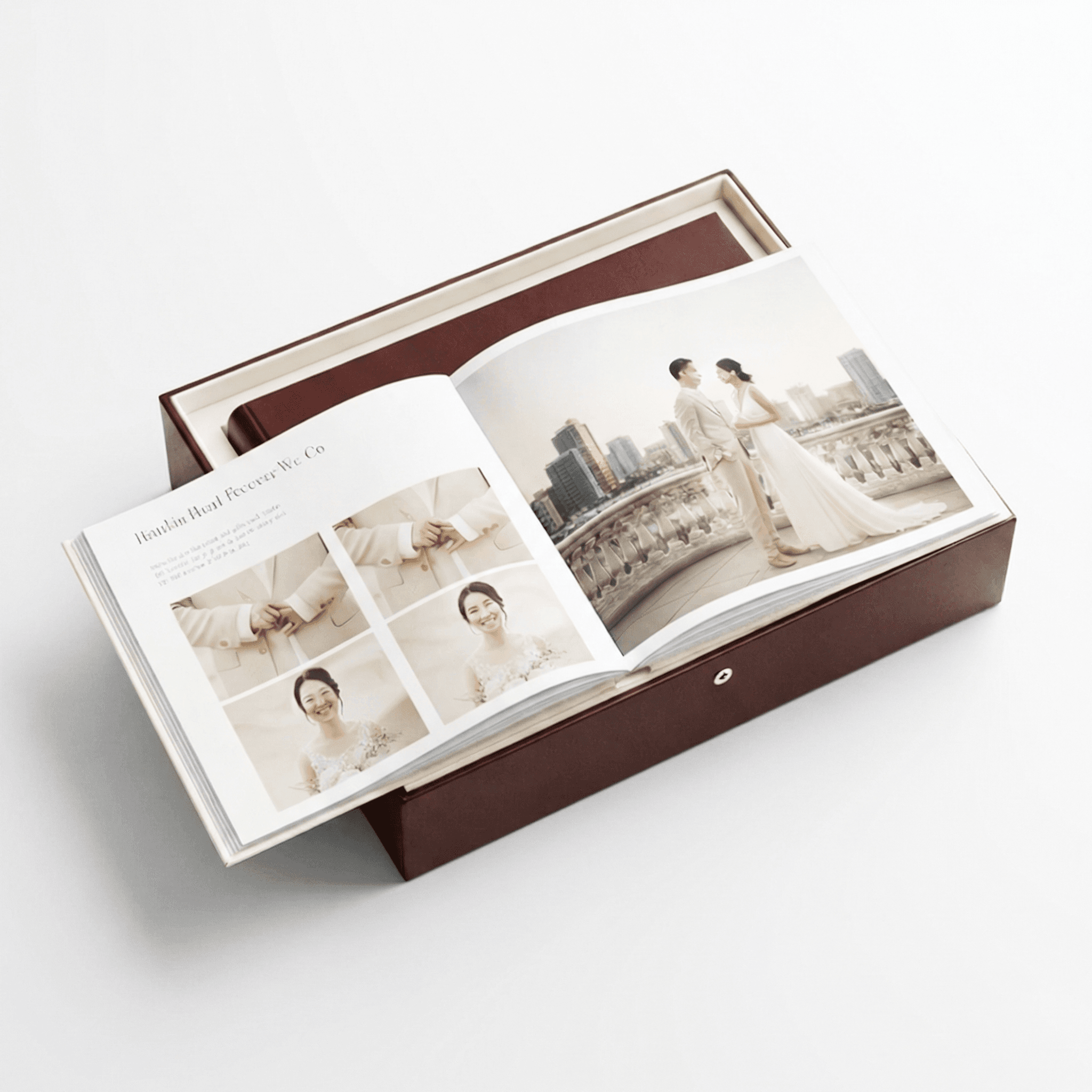 Cetak Foto Kanvas Premium Photobook Wedding Minimalis dengan hardcover