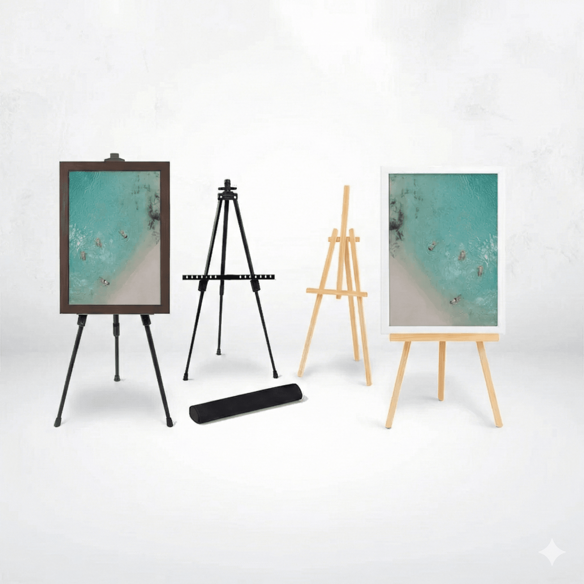 Cetak Foto Kanvas Premium Easel dengan karya seni