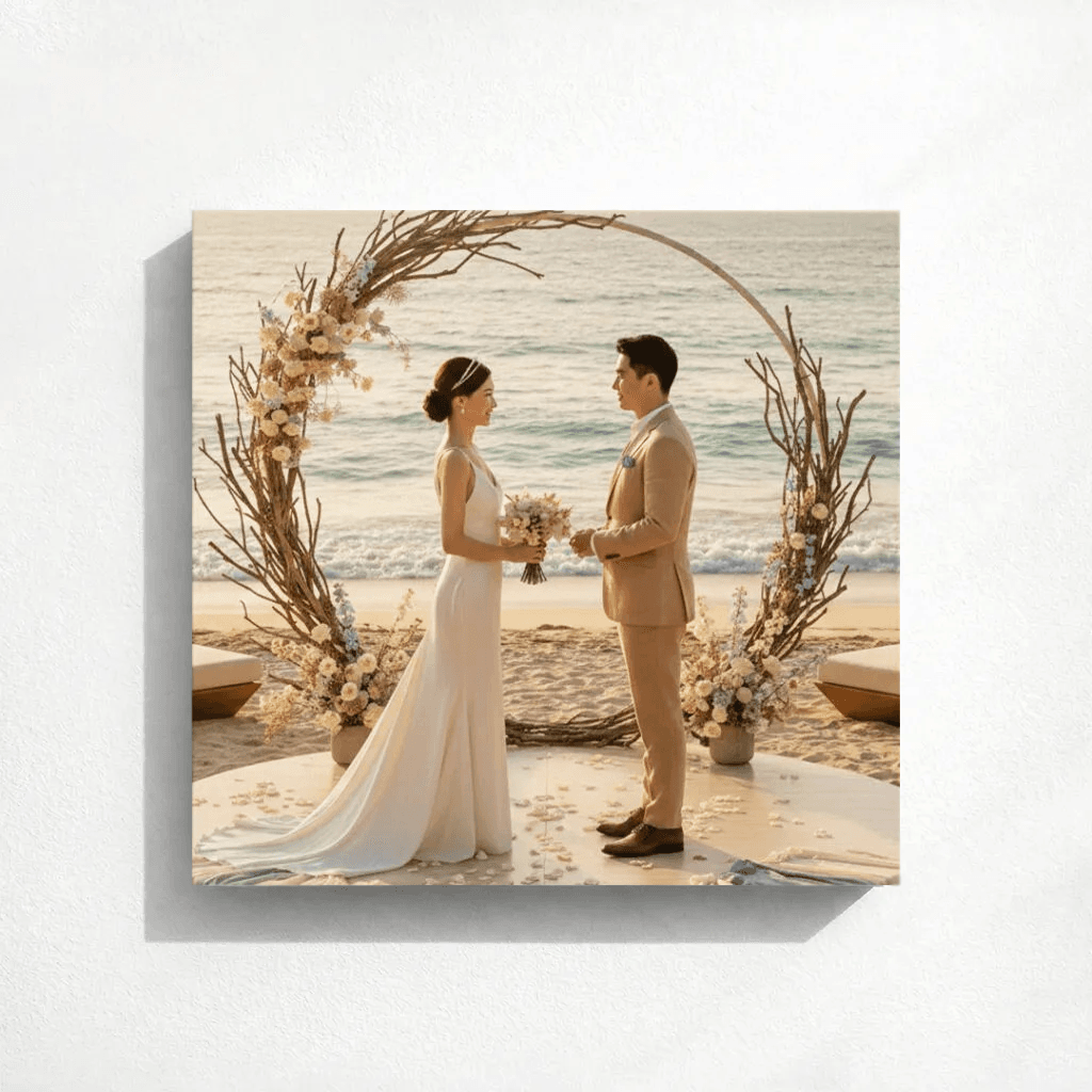 Pernikahan asia di pantai