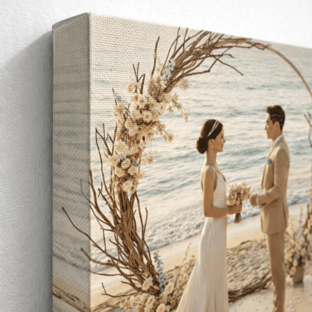 Detail sisi samping canvas print