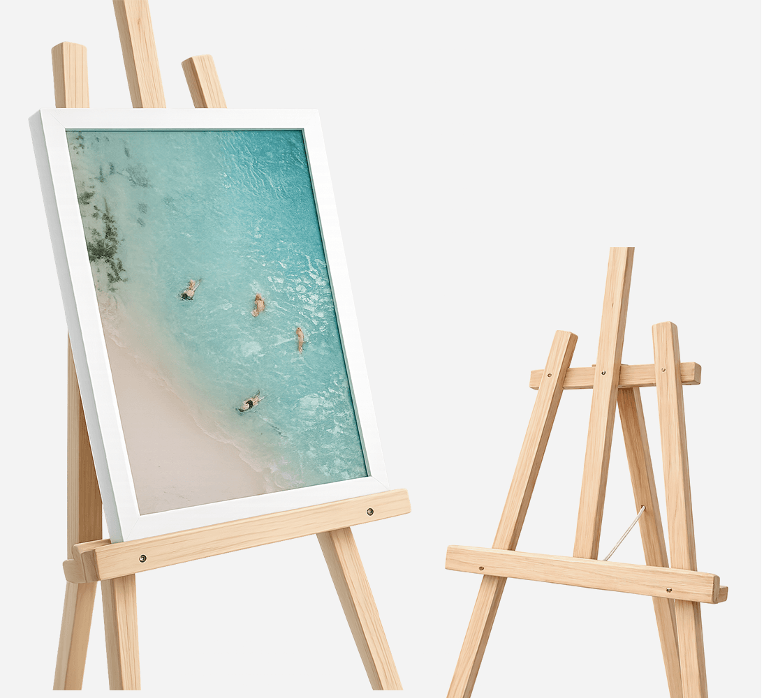 Easel kayu artistik berdiri