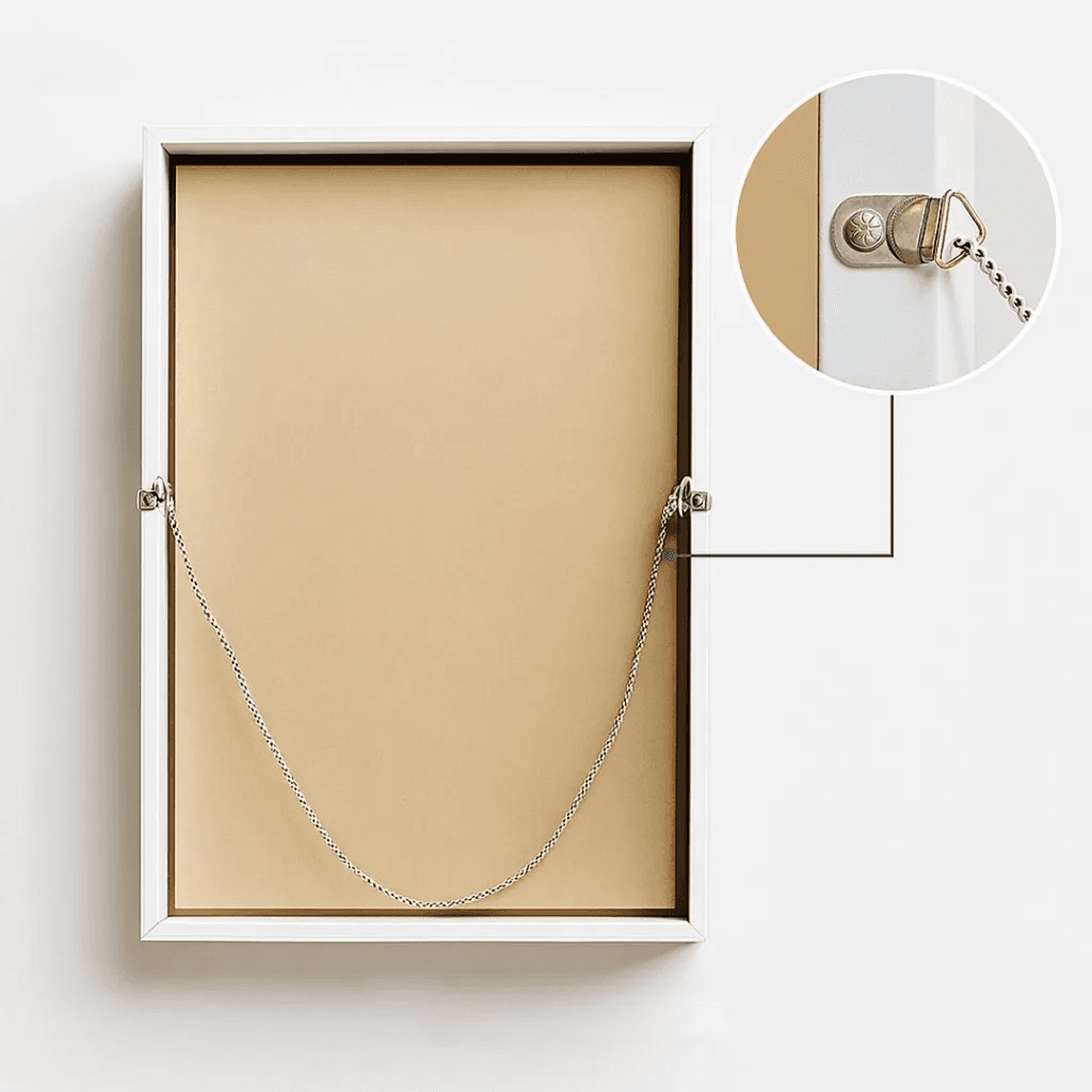 Rantai bingkai foto putih