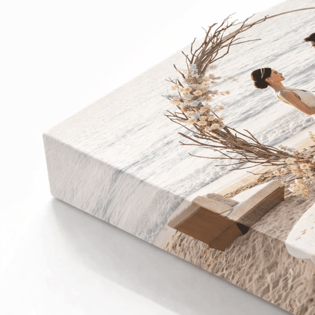 Detail cetak foto canvas spanram