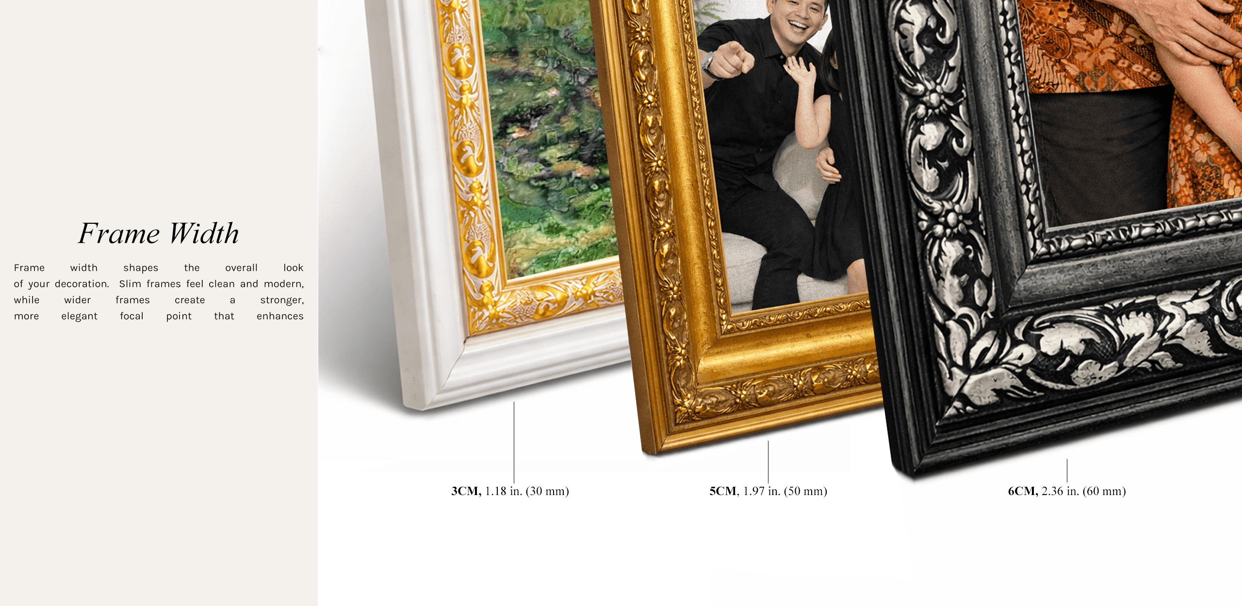 Bingkai foto berukir elegan