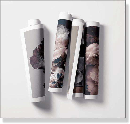 Gulungan wallpaper bunga artistik